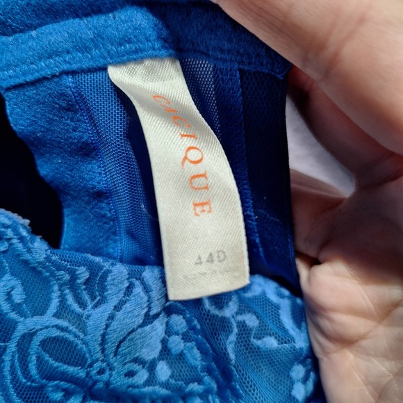 Cacique 44D unlined blue lace bra - Picture 3 of 6